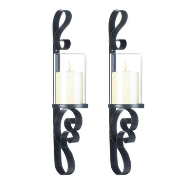 Ornate Candle Sconce Duo - The Fox Decor